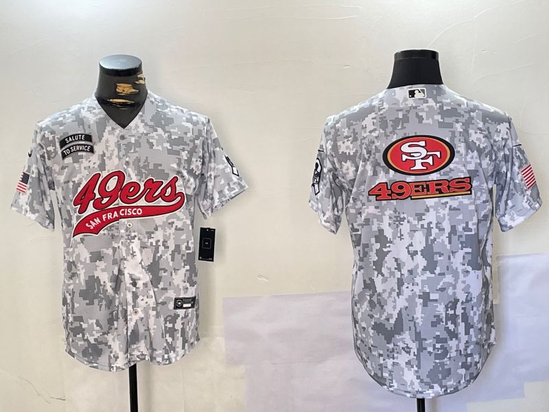 Men San Francisco 49ers Blank Nike Arctic Camo 2024 Salute to Service Limited NFL Jersey style 9->san francisco 49ers->NFL Jersey